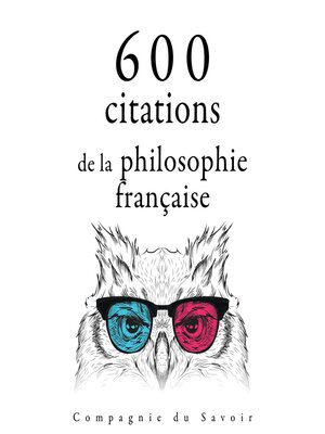 cover image of 600 citations de la philosophie française